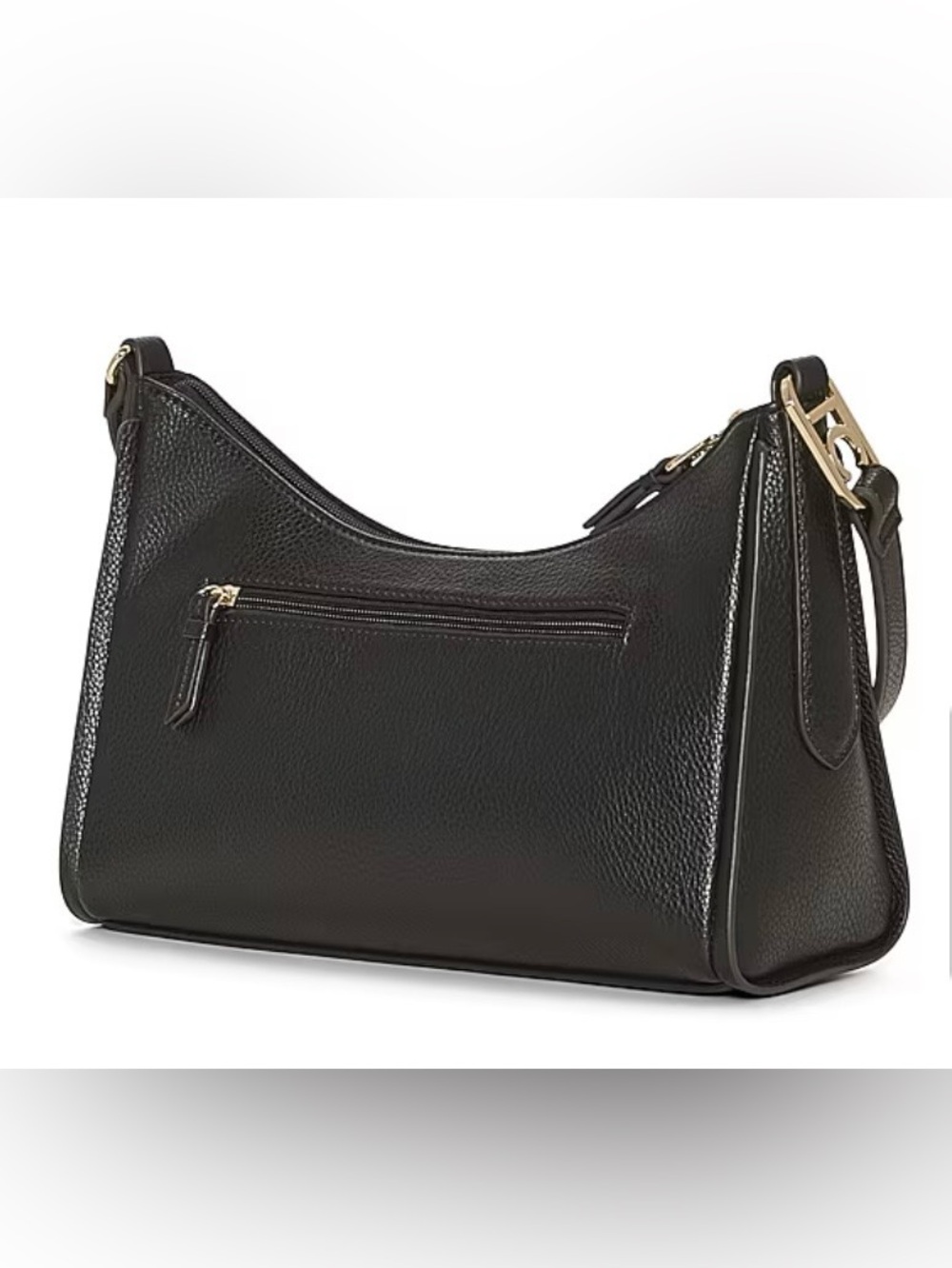 Classic Black Leather Shoulder Bag